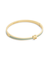 COACH Light Green Signature C Heart Enamel Bangle Bracelet