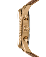Michael Kors Mens Lexington Chronograph Brown Leather Watch