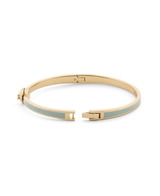 COACH Light Green Signature C Heart Enamel Bangle Bracelet