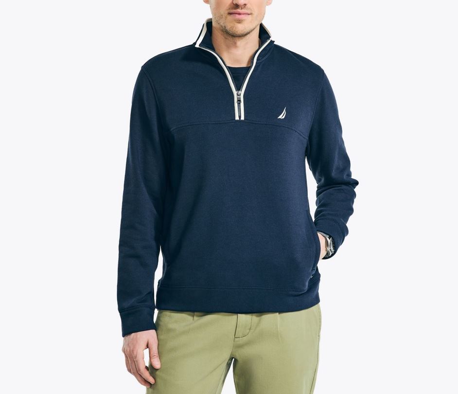 Nautica Mens Quarter-Zip Sweater – ShopCGX Nautica Mens Quarter-Zip Sweater – ShopCGX