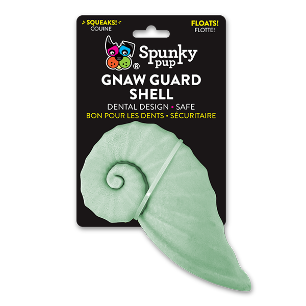 Spunky Pup Gnaw Guard Squeaky Dog Toy - Shell