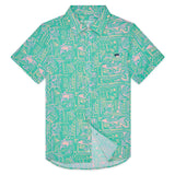 Chubbies Mens The Pyramid Poolside Breezetech Short Sleeve Shirt
