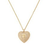 Kurt Geiger Signature Eagle Pavé Heart Pendant Necklace