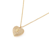 Kurt Geiger Signature Eagle Pavé Heart Pendant Necklace