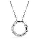 Swarovski Dextera Pendant Necklace - Pavé, White, Rhodium Plated