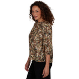 Emaline Women's Botanical Garden 3/4 Sleeve Blouse