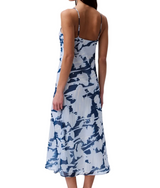 Calvin Klein Womens Printed Chiffon Slip Dress