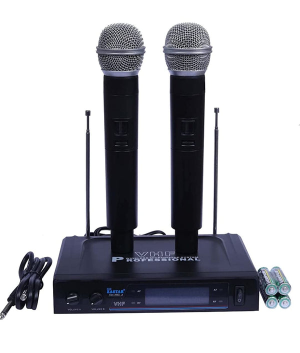 Eastar Eas-3002 VHF Series Digital Wireless Dual Handheld Microphone with Digital Reciever