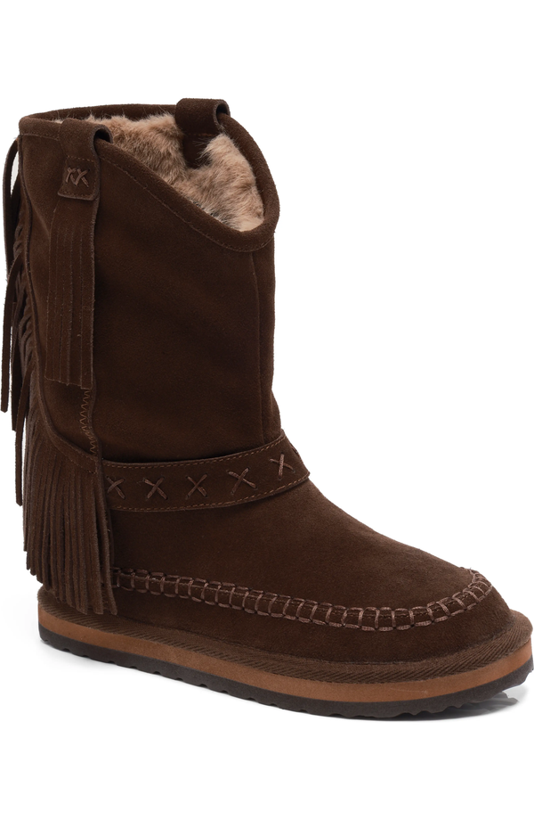 Free People Womens Faye Fringe Pull On Boots
