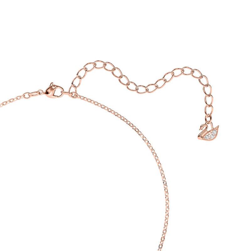 Swarovski Iconic Swan Necklace - Small - Black, Rose Gold-Tone Plated