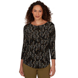 Emaline Women's Galaxia 3/4 Sleeve Top