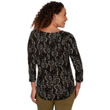 Emaline Women's Galaxia 3/4 Sleeve Top