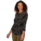 Emaline Women's Galaxia 3/4 Sleeve Top