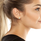 Kurt Geiger Emerald Cut Gem Stud Earrings