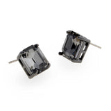 Kurt Geiger Small Stone Black Diamond & Hematite Stud Earrings