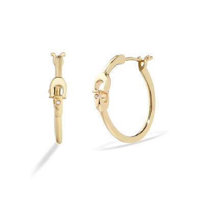 Coach Interlocking C Small Hoop Earrings