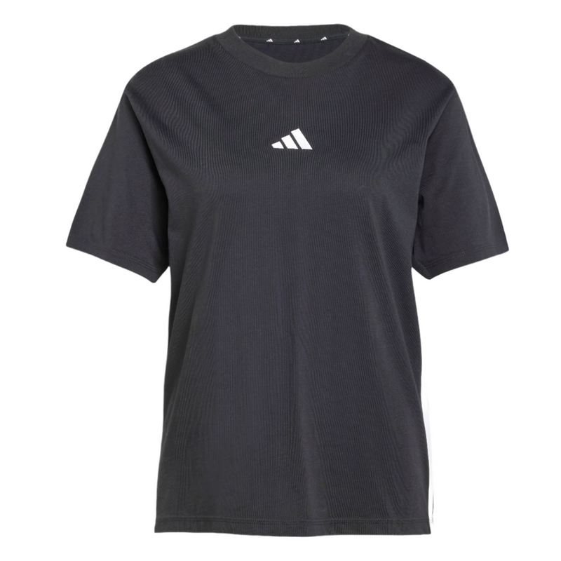 adidas Womens Essentials 3 Stripes Cotton Short Sleeve T-Shirt