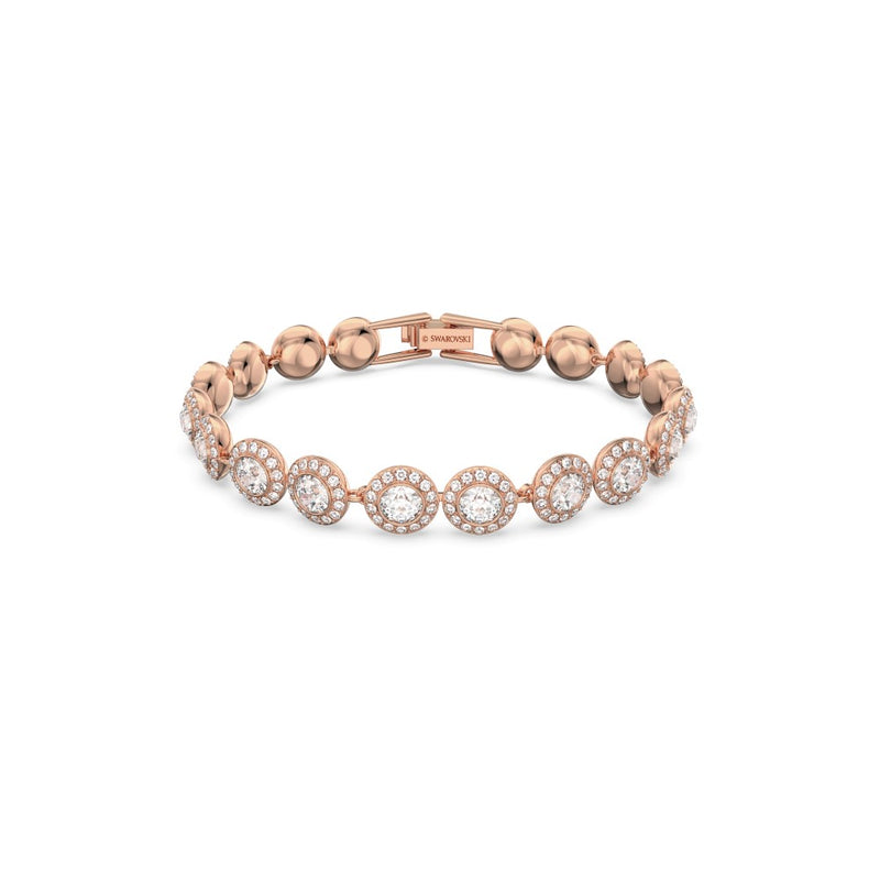 Swarovski Angelic Bracelet - Medium - White, Rose Gold-Tone Plated