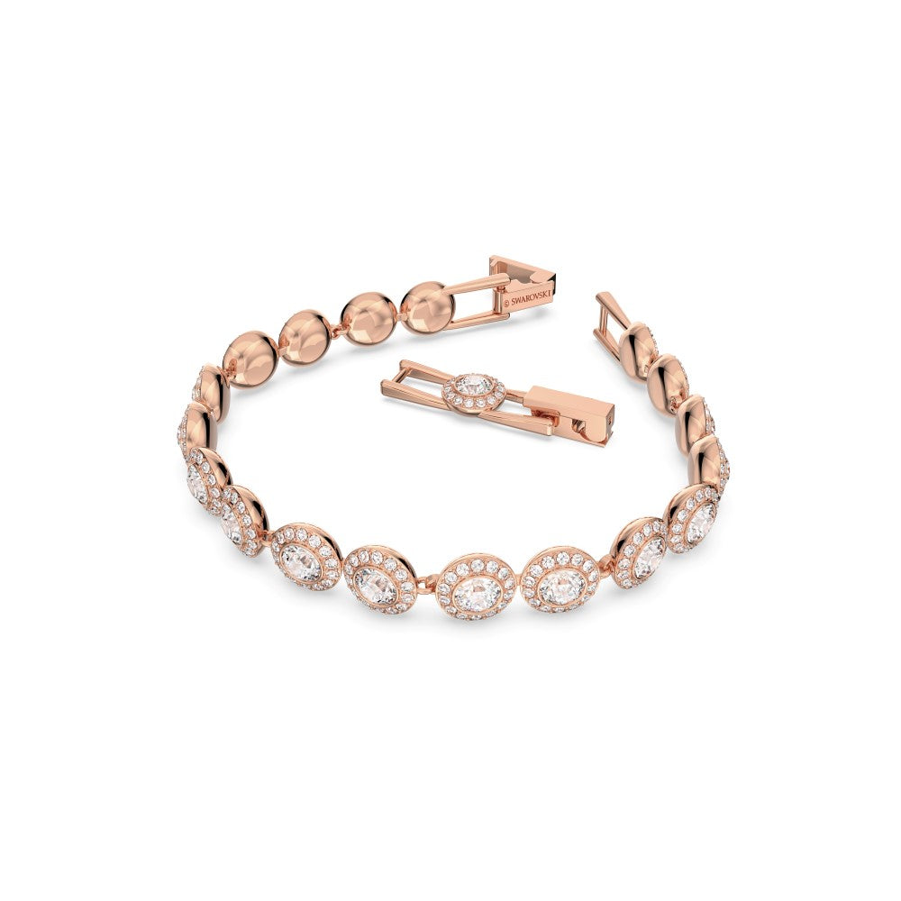 Swarovski Angelic Bracelet - Medium - White, Rose Gold-Tone Plated