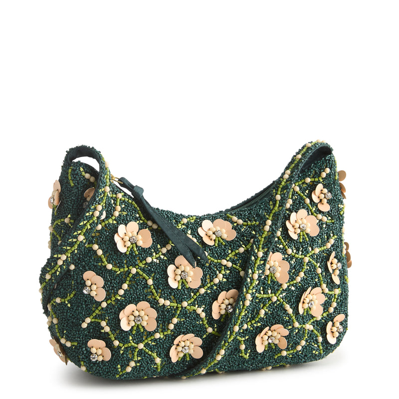 Vera Bradley Mini Roxbury Crescent Shoulder Handbag