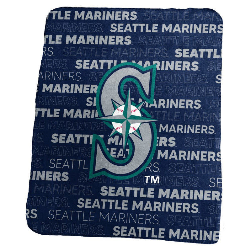 Logo Brands Seattle Mariners Classic Fleece Blanket