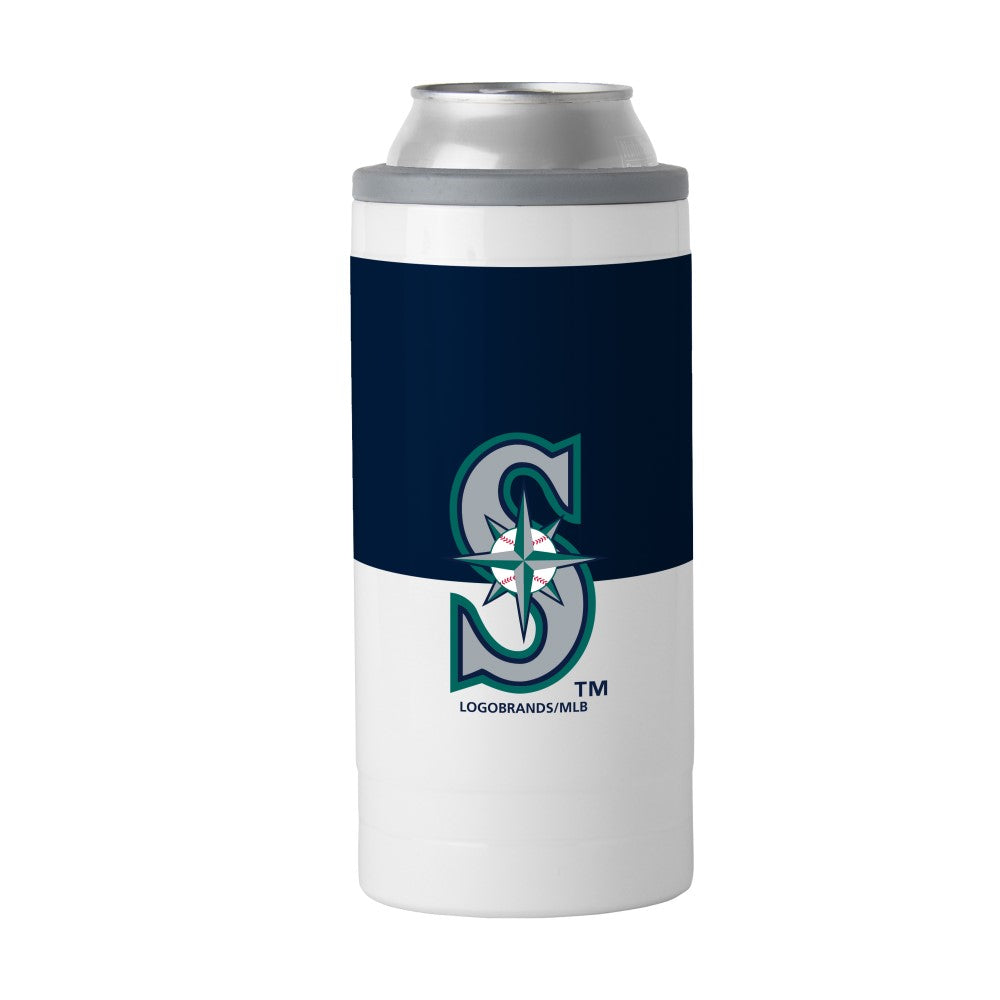 Logo Brands Seattle Mariners Slim Can Coolie - 12 oz.