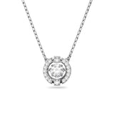 Swarovski Sparkling Dance Necklace - White, Rhodium Plated