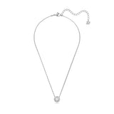 Swarovski Sparkling Dance Necklace - White, Rhodium Plated