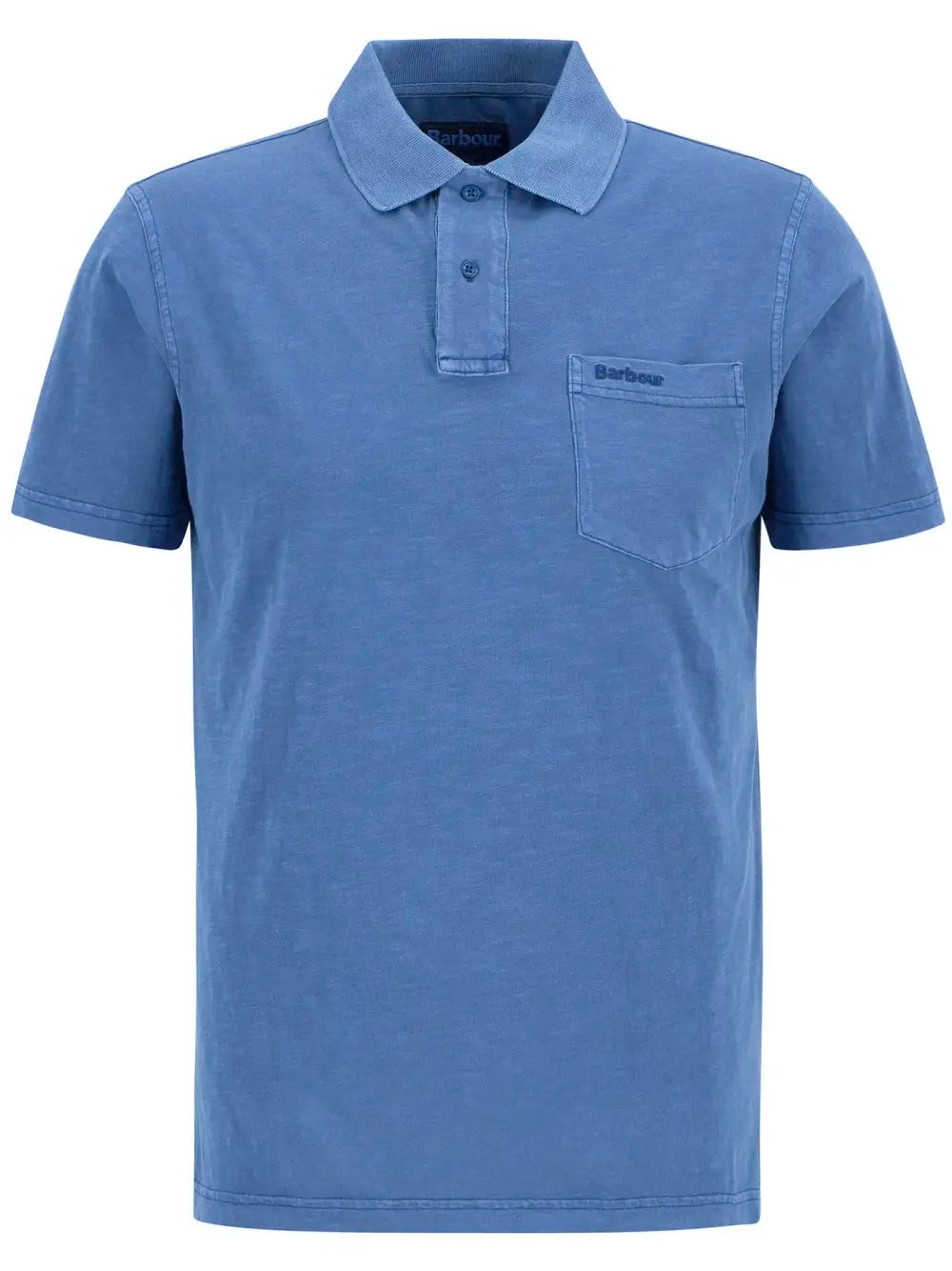 Barbour Mens Pigment Dye Slub Short Sleeve Polo Shirt