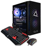 CLX SET Gaming Desktop - AMD Ryzen 5 5500 3.6GHz 6-Core Processor, 8GB DDR4 Memory, Radeon RX 6400 4GB GDDR6 Graphics, 500GB M.2 NVMe SSD, WiFi, Black CLX Edition Spear MicroATX Tower RGB Fans, Windows 11 Home 64-bit