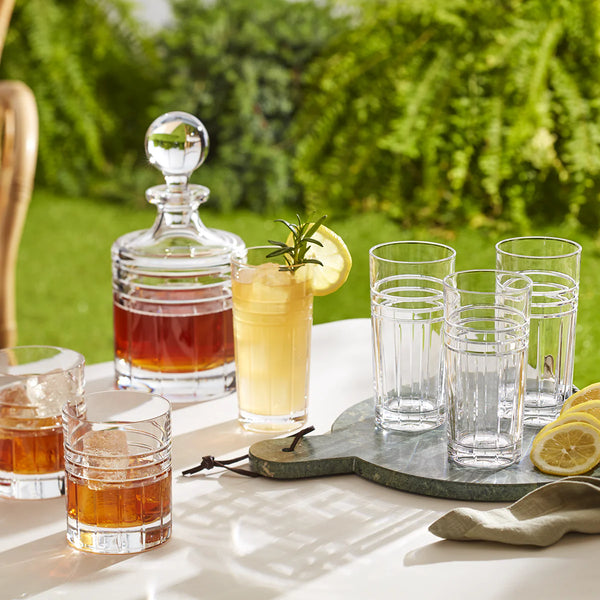 Lenox Reed & Barton Tempo Crystal Double Old Fashioned Glasses - Set of 4