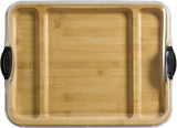 Farberware 11"x14" Build-A-Board Cutting Board with Three Compartments and Clear Locking Lid