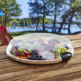 Farberware 14" Round Build-A-Board Cutting Board with Single Compartment and Clear Locking Lid
