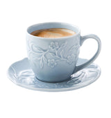 GiftCraft Embossed Coffee Mug with Saucer