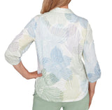 Ruby Rd. Womens Pastel Floral Print Button Down Shirt