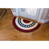 Evergreen Indoor/Outdoor Hooked Rug, Star Spangled Americana 24"x48"