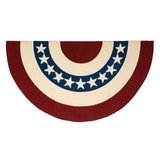 Evergreen Indoor/Outdoor Hooked Rug, Star Spangled Americana 24"x48"