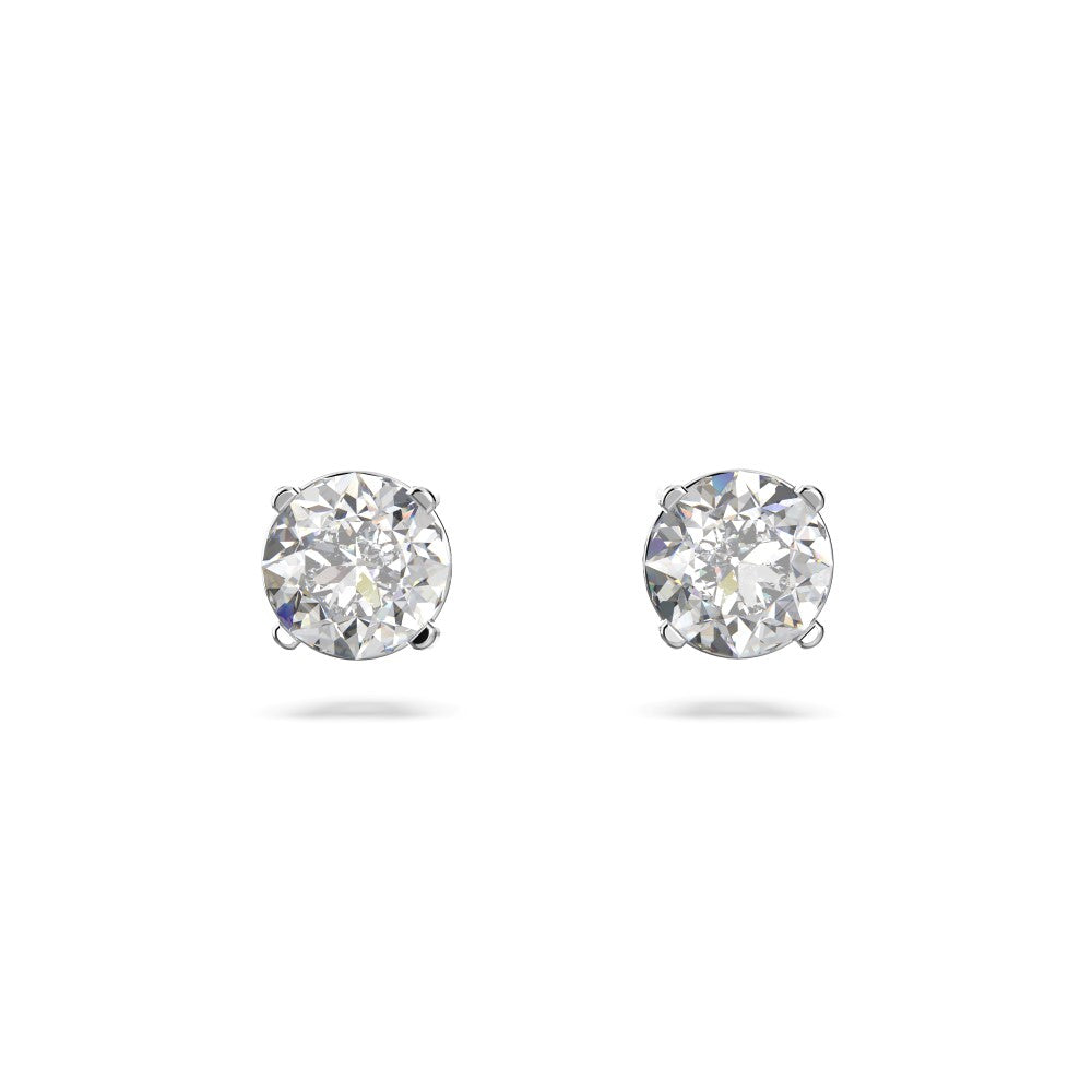 Swarovski Attract Stud Earrings - White, Rhodium Plated