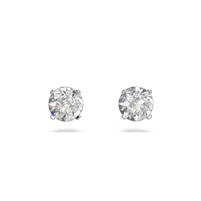 Swarovski Attract Stud Earrings - White, Rhodium Plated