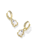 Kendra Scott Reversible Gold Ghost Huggie Earrings