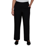 Alfred Dunner Womens Textured Woven Short Length Pants