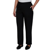 Alfred Dunner Womens Textured Woven Short Length Pants