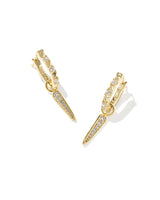 Kendra Scott Fate Gold Charm Huggie Earrings