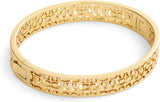 Coach Signature Quilted Cut Out Hinged Bangle Bracelet