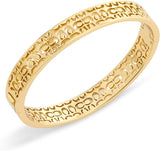 Coach Signature Quilted Cut Out Hinged Bangle Bracelet