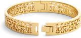 Coach Signature Quilted Cut Out Hinged Bangle Bracelet