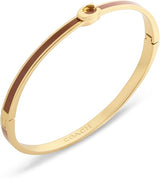Coach Signature C Enamel Hinged Bangle Bracelet