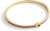 Coach Signature C Enamel Hinged Bangle Bracelet