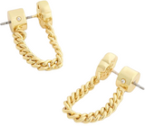 Coach Signature Tea Rose Front Back Earrings