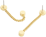 Coach Signature Tea Rose Front Back Earrings